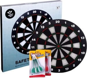 Kindersafety dartbord, incl.2 sets 18 gr softip, 42cm / VPE