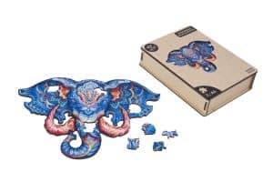 Puzzel A4 Blue Olifant (hoofd)