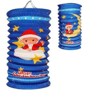 Lampion Zwaaiende zandman treinlantaarn 15 x 25 cm