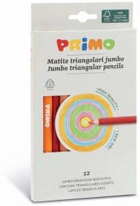 PRIMO – 12 Jumbo kleurpotlood 3-zijdig 5.5mm in doos