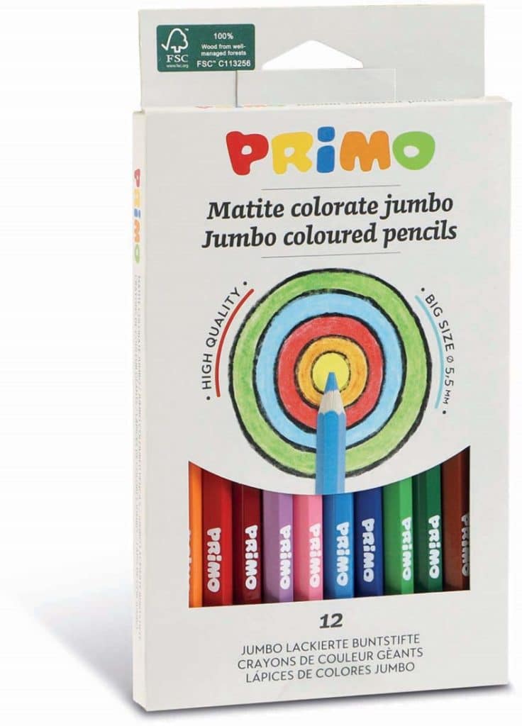 PRIMO - 12 Jumbo kleurpotlood 5.5mm in doos