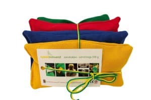 Zandzakjes rood – groen – blauw – geel
