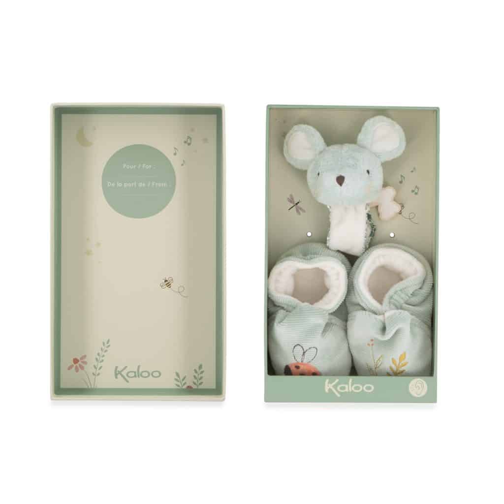 Kaloo Petites Chansons - Armband en slofjes met geluid Muis