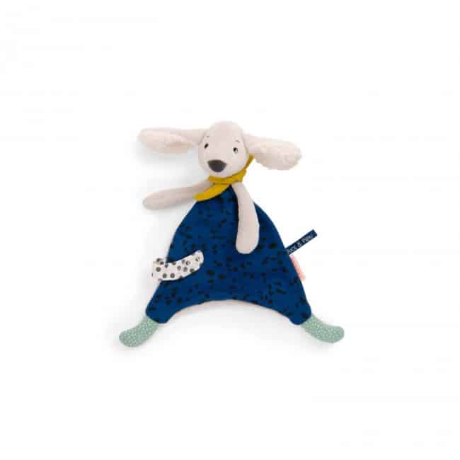 Doudou, knuffeldoekje hond Pilou bleu