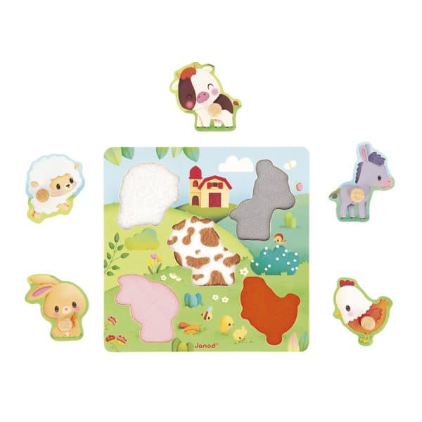 Janod Puzzel - Voelpuzzel boerderij - Afbeelding 4