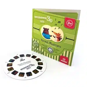 3D Optiviewer schijf. Bos muziekanten.
