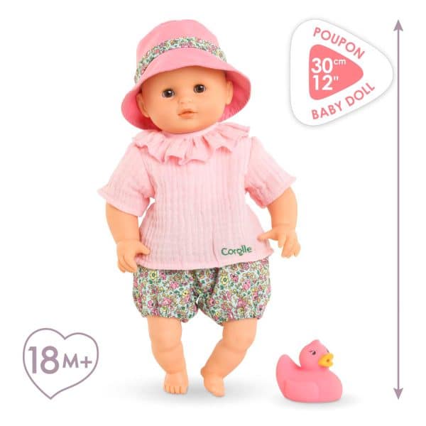 Corolle Badpop Coralie met Badeend - Bloomer, 30cm - Afbeelding 6