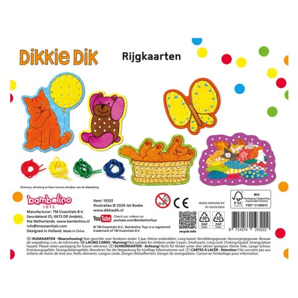 Dikkie Dik Rijgkaarten - Afbeelding 2