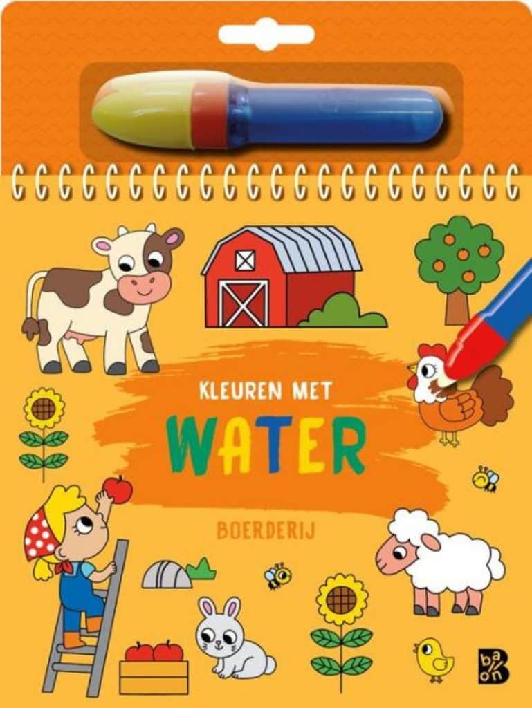 Kleuren met water, boerderij