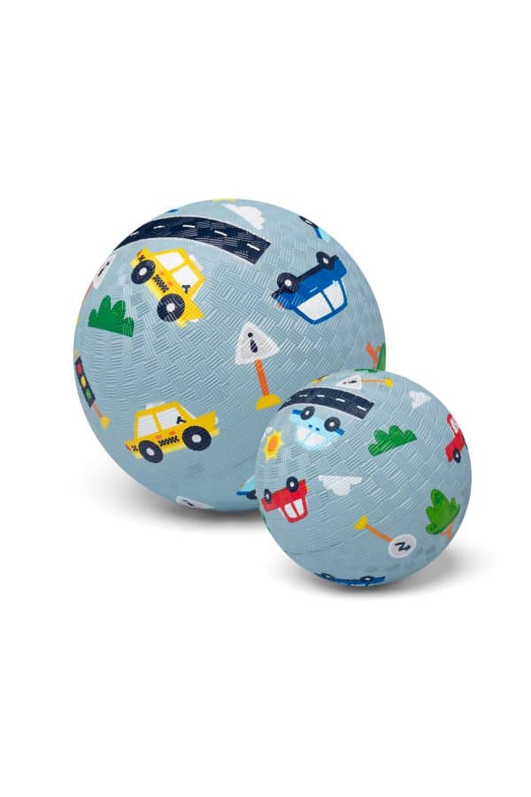 Little L - Rubber bal Auto's - 13 cm - Afbeelding 2