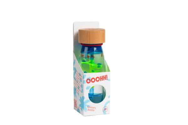 Petit Boum - Sensorische fles - Spiraal Blauw