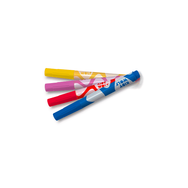 KIDYMARKER - 4 fluoriserende markeerstiften RMCB