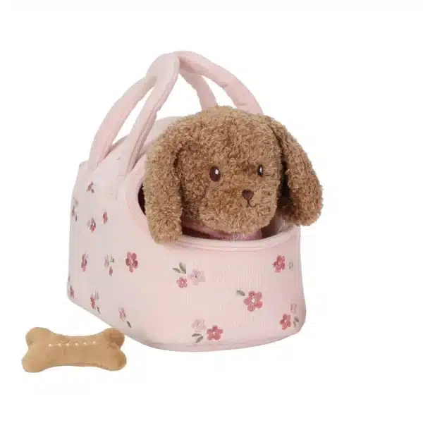 Knuffelhond Jackie in tas GRS