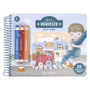 Little Dutch Jim’s Voertuigen Kleurboek – Met 3 Potloden