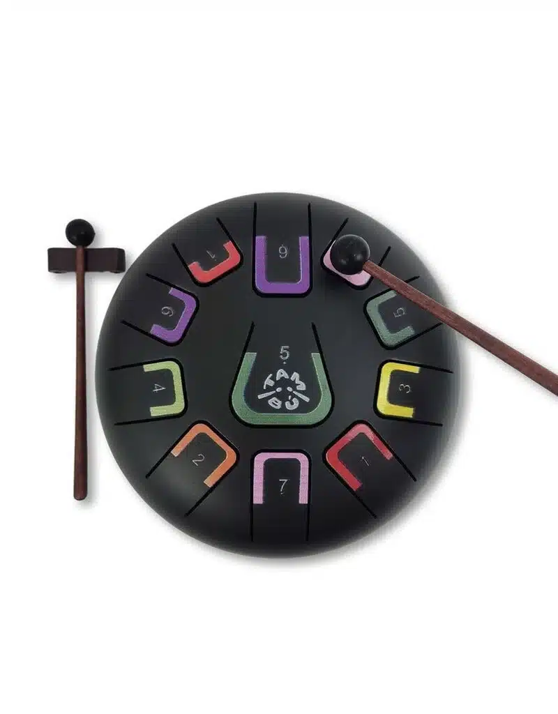 Tambú 11 tonen - Mat Zwart - Stalen Tong Drum