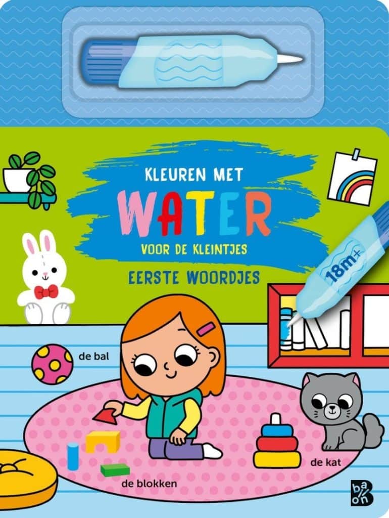 Kleuren met water voor de kleintjes - Mijn eerste woordjes