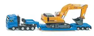 Siku Zware transporter van MAN met graafmachine van Liebherr 1:87