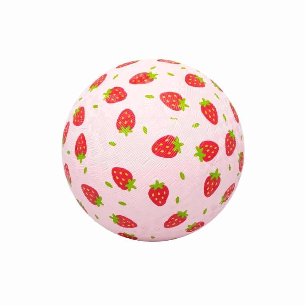 Little L - Rubber bal - Aardbeien - 18 cm