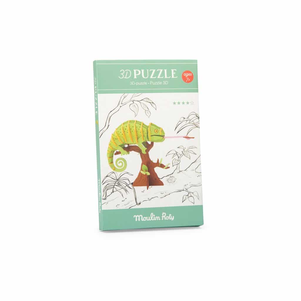 3D-puzzel kameleonpuzzel rond de wereld