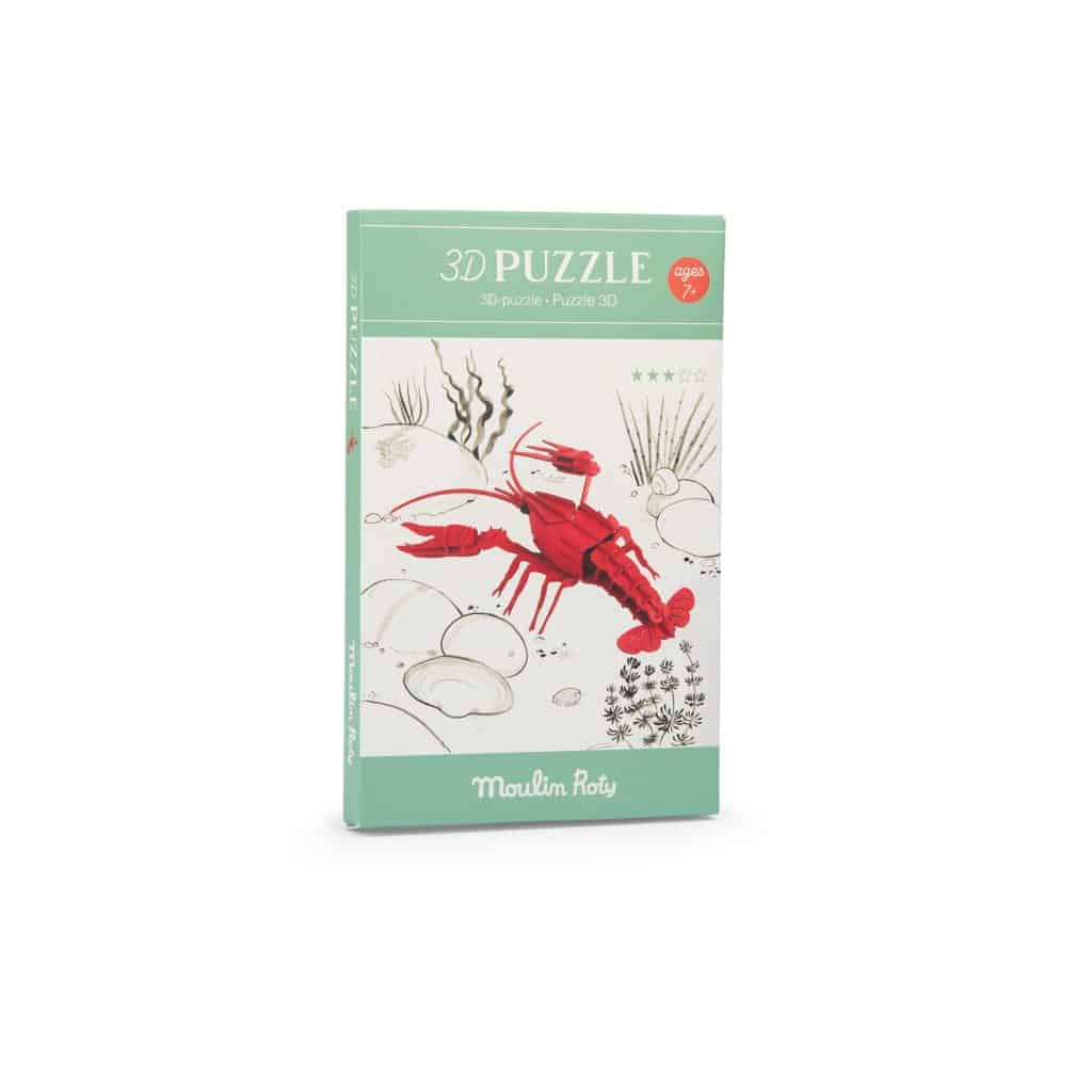 3D-puzzel met rivierkreeften van over de hele wereld