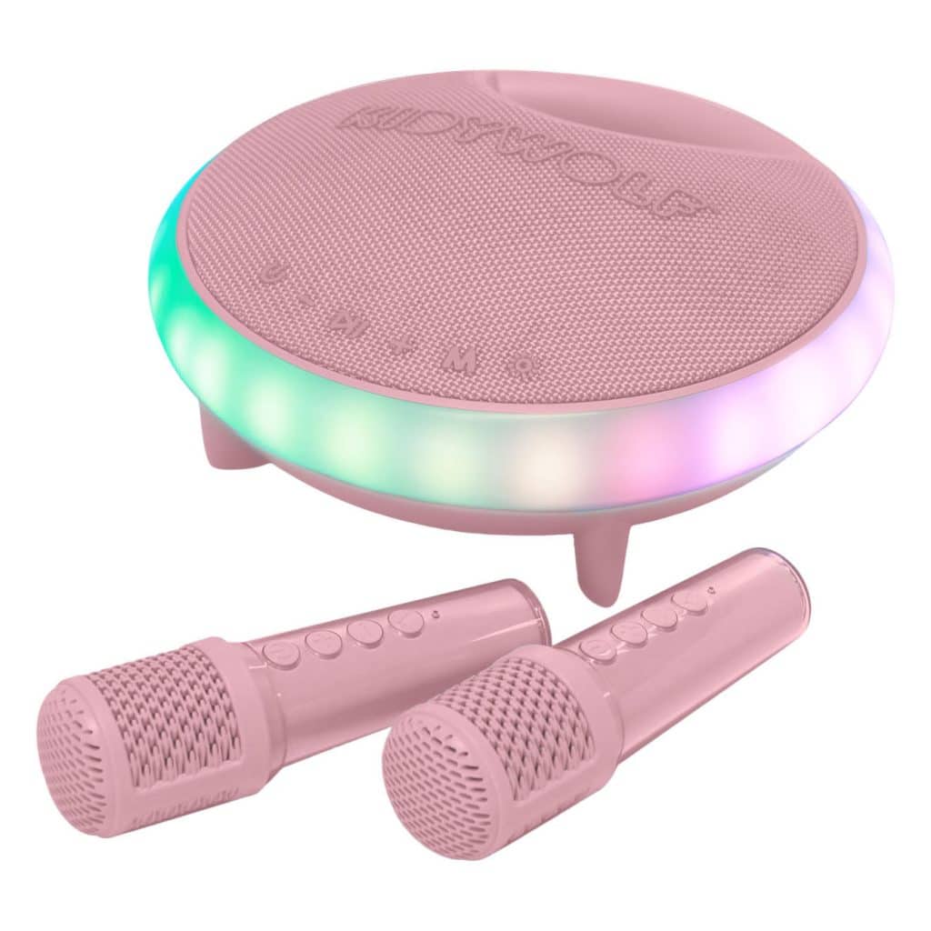 KIDYKARAOKE Karaoke luidspreker met 2 microfoons Roze
