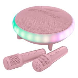 KIDYKARAOKE Karaoke luidspreker met 2 microfoons Roze